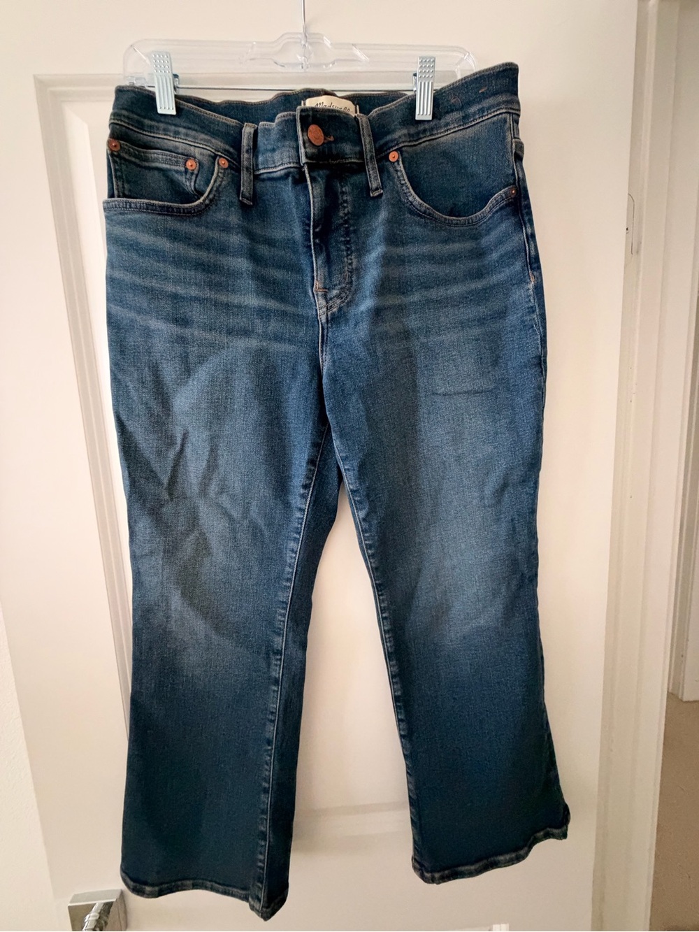 Madewell Mid-Rise Kick Out Jeans Boot Cut Blue Waist 31P
